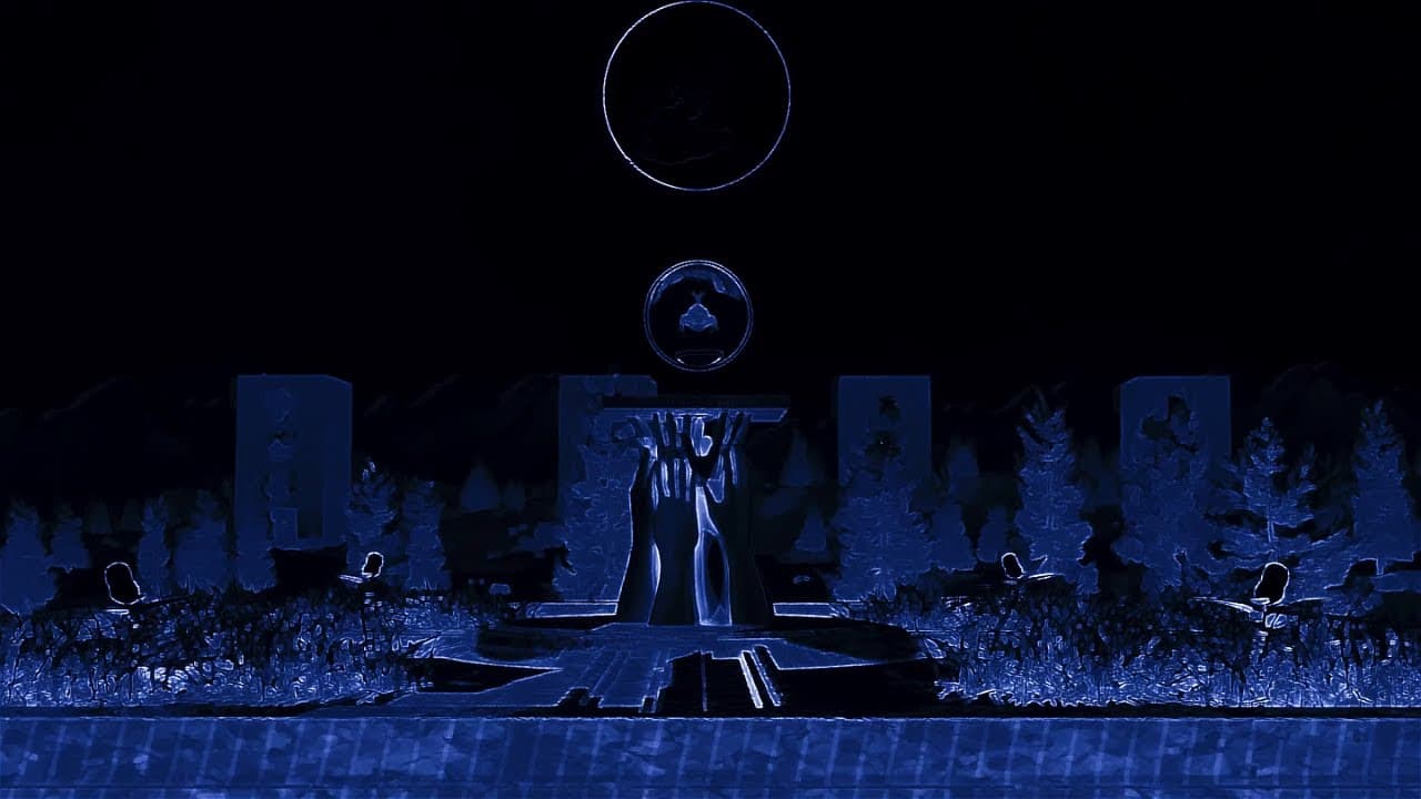 A surreal animated scene from the official Yee Yee music video for Cohort B.